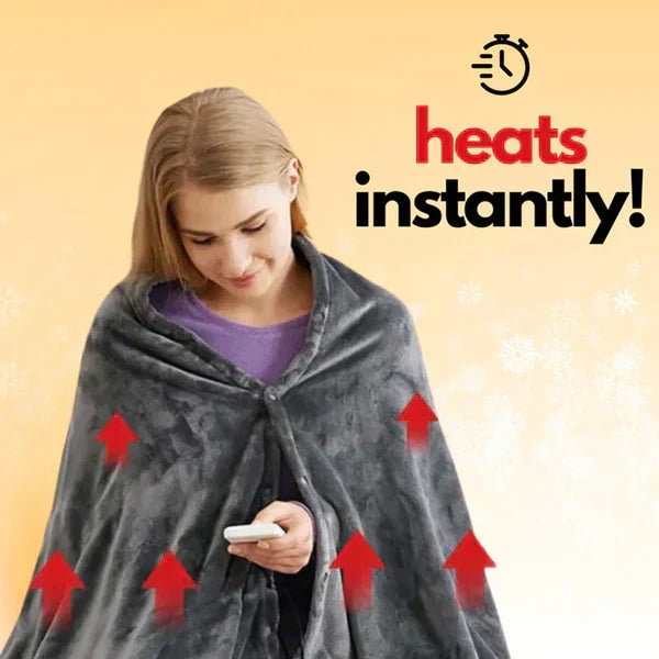 Cosycombe™ Wearable Heated Fleece Blanket with USB Heat Control