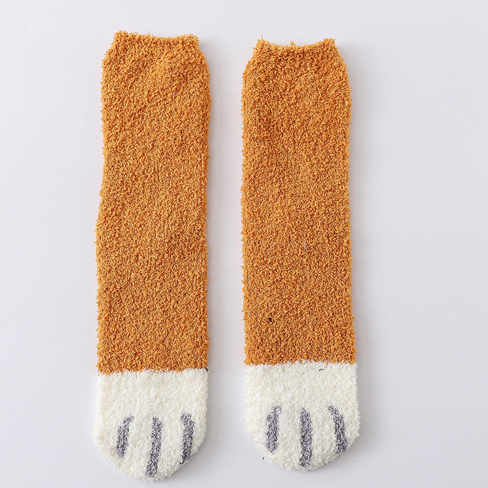 Cosycombe Fluffy Cat Paw Socks for Cosy Nights In