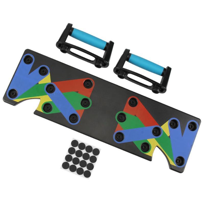 Foldable colour-coded push-up board