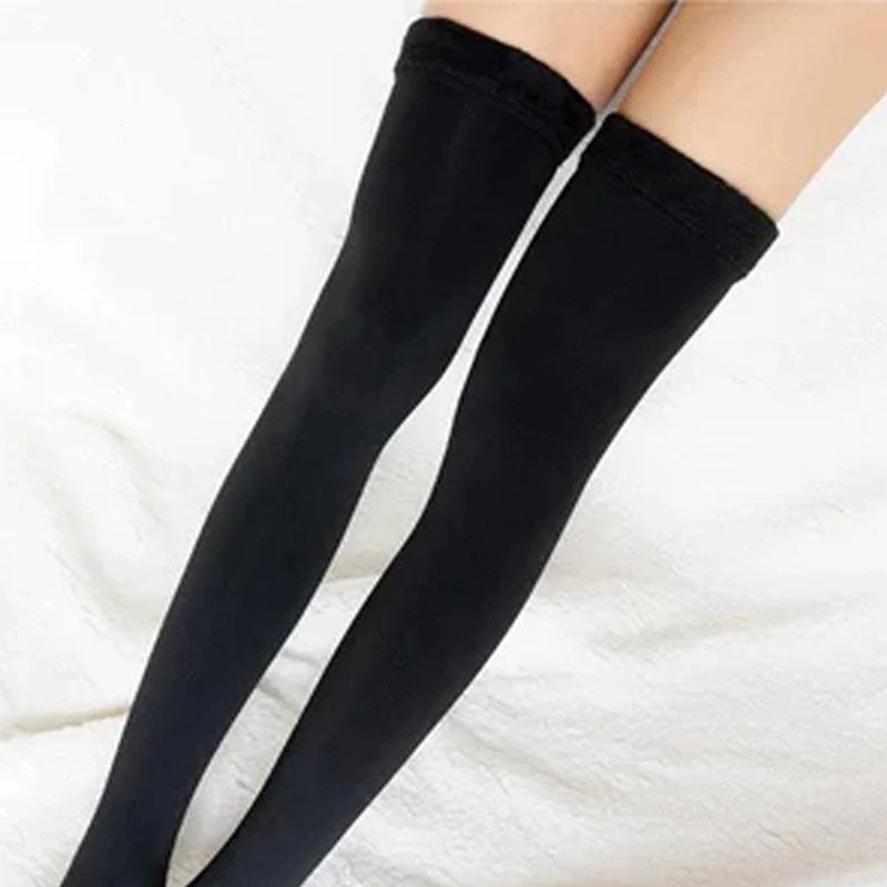 Cosycombe™ Thick Fleecy Thigh-High Stockings with Stay-Up Elastic