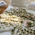 Cosycombe™ Retro Wildflower Throw Blanket with 3D Floral Texture
