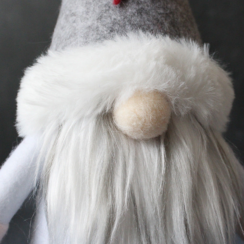 Hooded Faceless Doll Santa Plush Christmas Ornament
