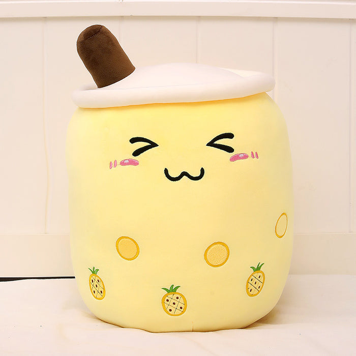 Cosycombe Bubble tea cup plush pillow with embroidered face