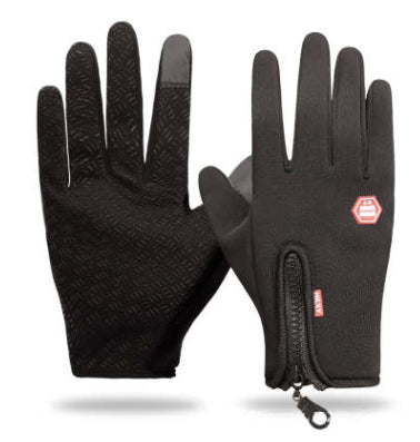 Cosycombe Touchscreen Winter Gloves with Zip Cuff and Fleece Lining