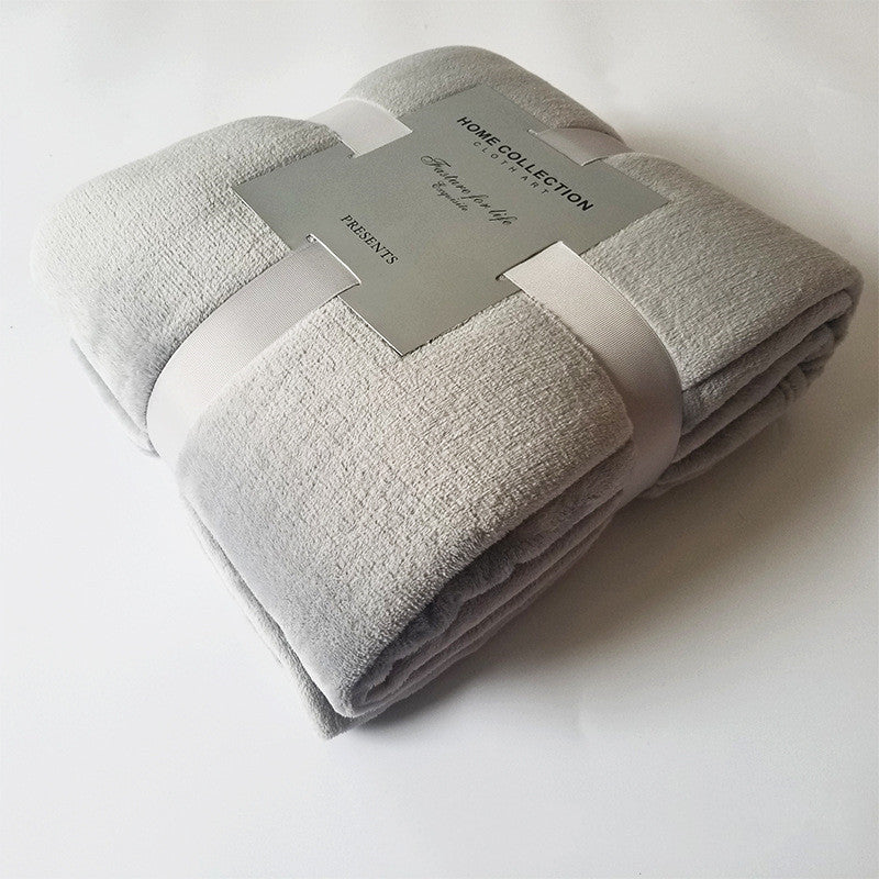 Soft Coral Fleece Blanket – Plain Throw in Many Sizes