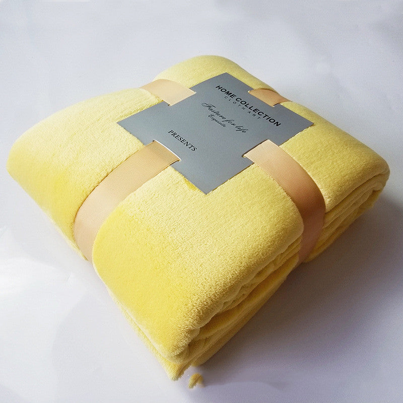 Soft Coral Fleece Blanket – Plain Throw in Many Sizes