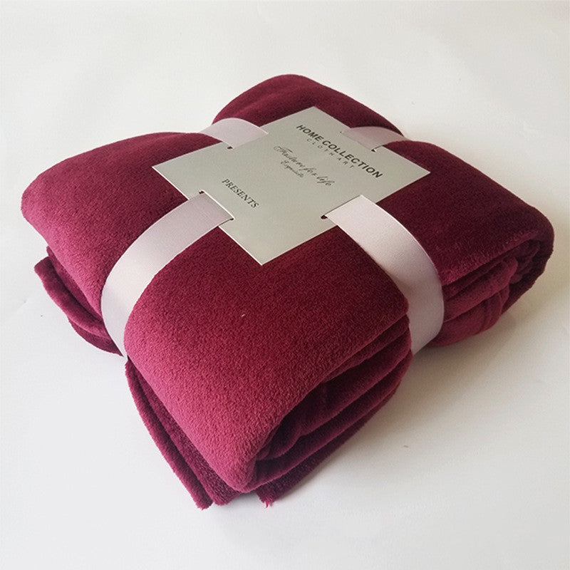 Soft Coral Fleece Blanket – Plain Throw in Many Sizes