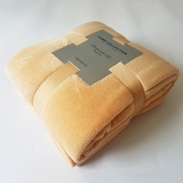 Soft Coral Fleece Blanket – Plain Throw in Many Sizes