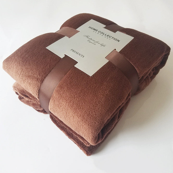 Soft Coral Fleece Blanket – Plain Throw in Many Sizes