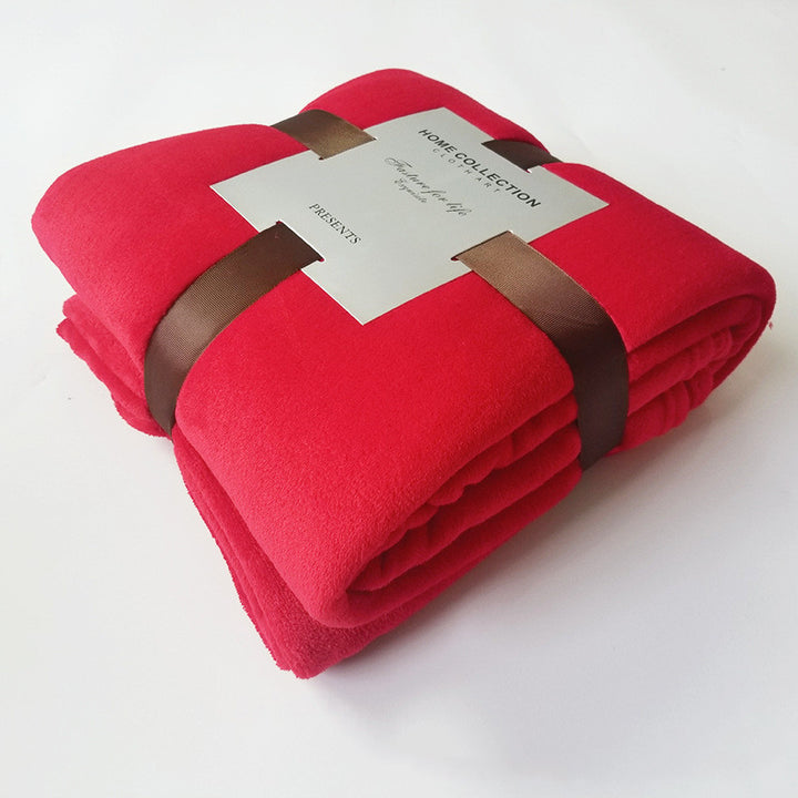 Soft Coral Fleece Blanket – Plain Throw in Many Sizes
