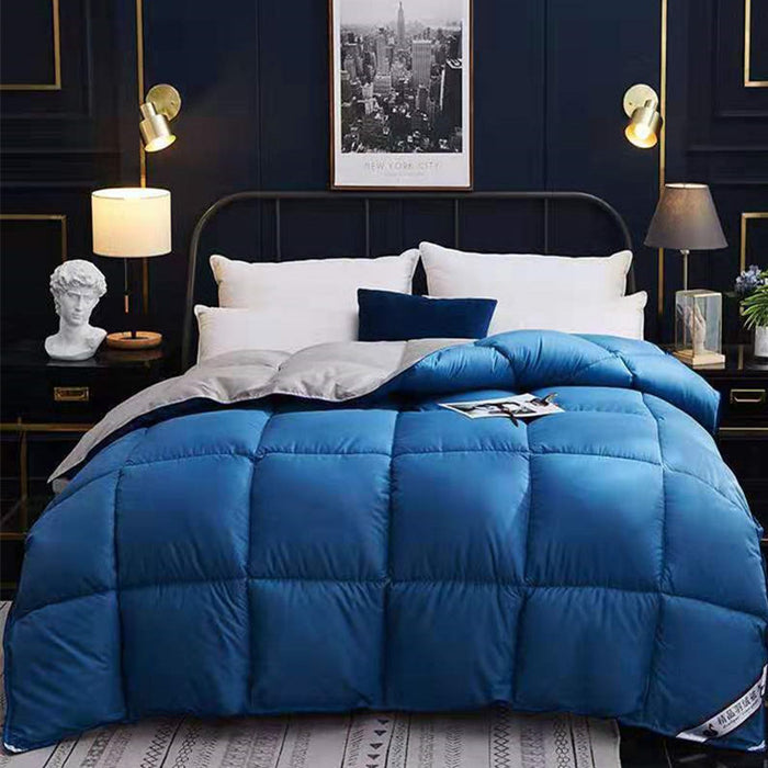 Cosycombe Box-quilted winter duvet with a two-tone finish
