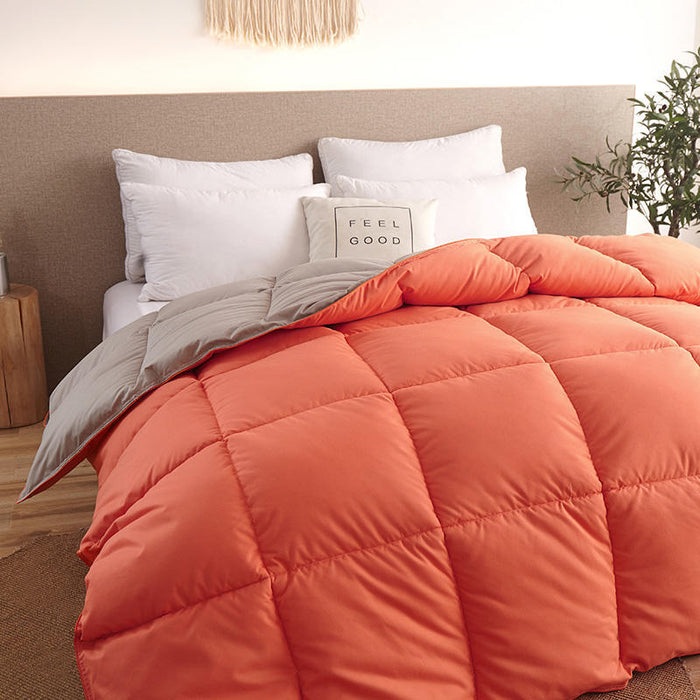 Cosycombe Box-quilted winter duvet with a two-tone finish