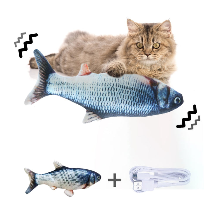 Realistic flopping fish cat toy