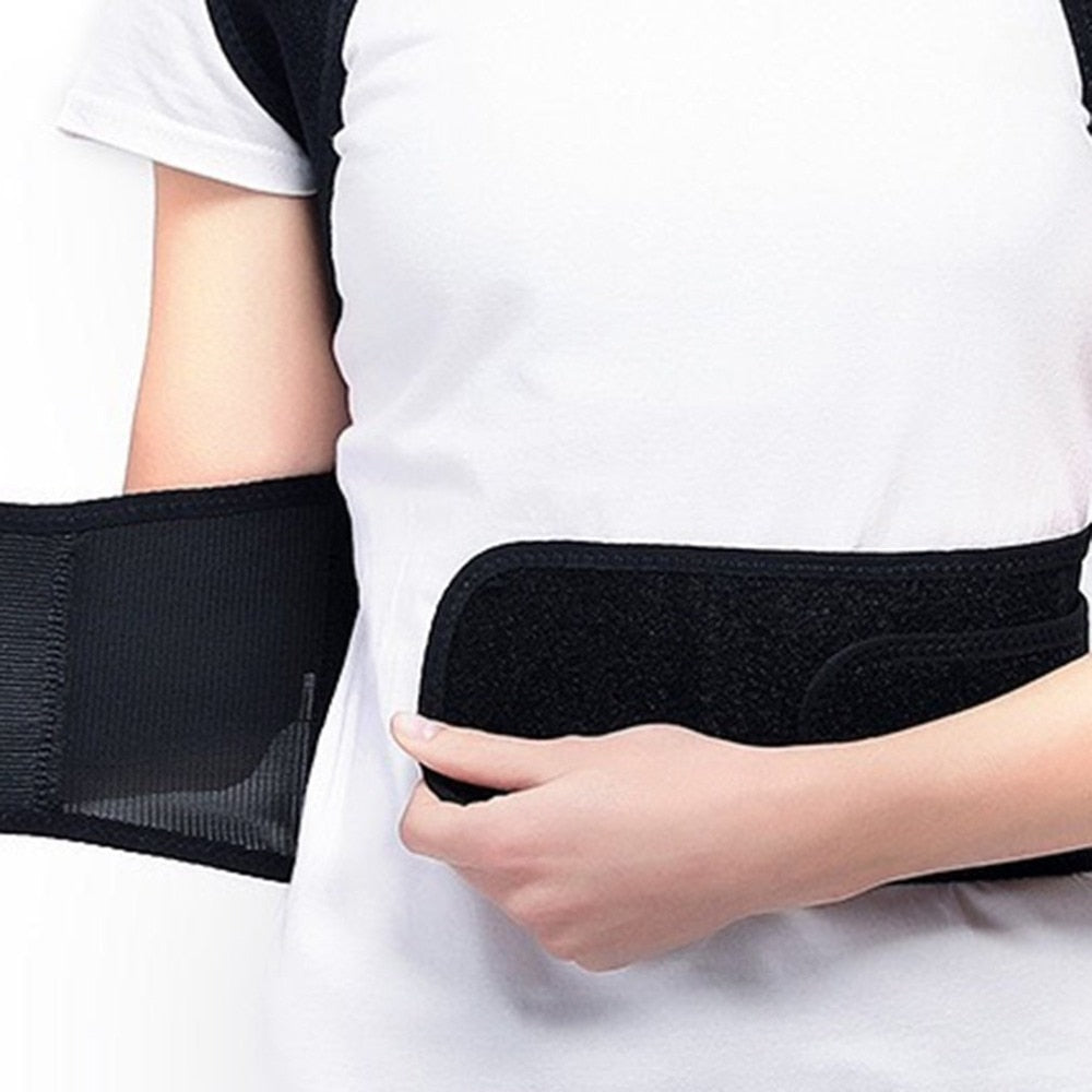 Black back posture corrector brace