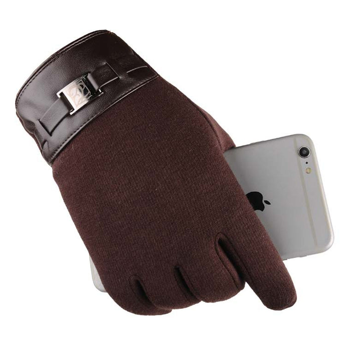Cosycombe Mens Touchscreen Gloves with Buckle Cuff