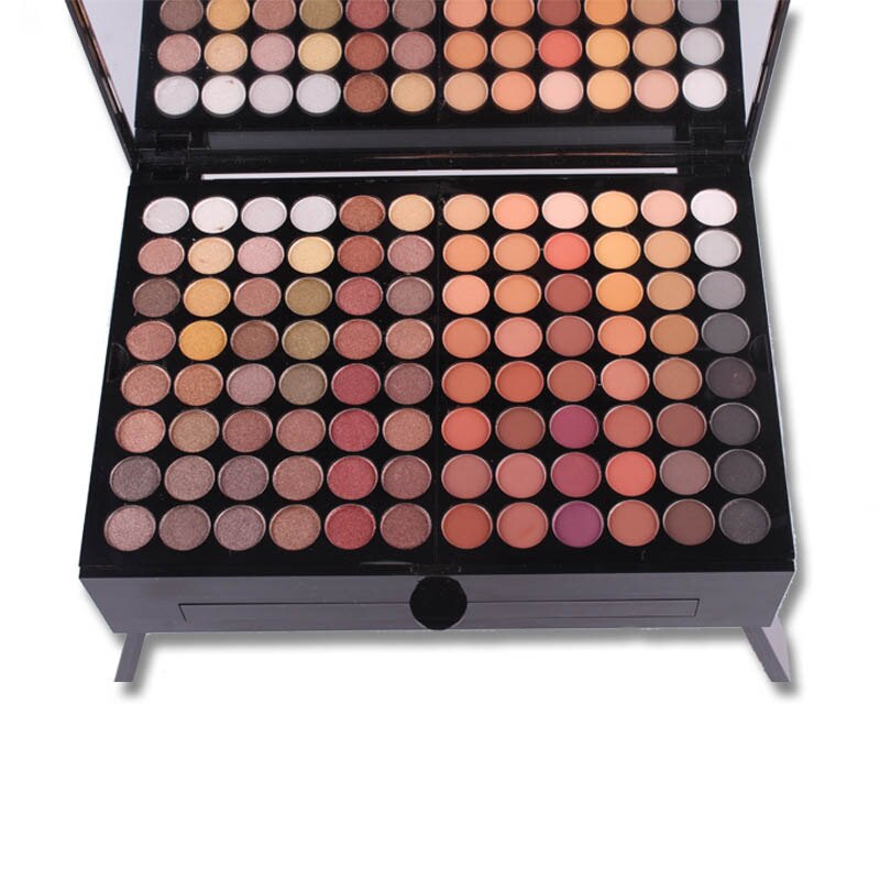 Piano-shaped makeup palette with eyeshadows