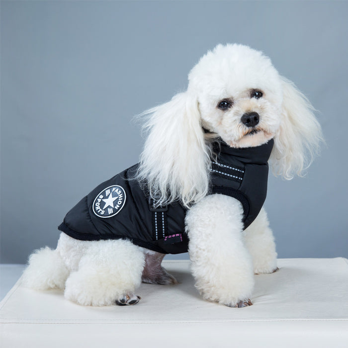 Cosycombe Waterproof padded dog coat with built-in harness
