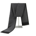 Cosycombe™ Cashmere-Feel Winter Scarf with Letter Print and Fringed Edges