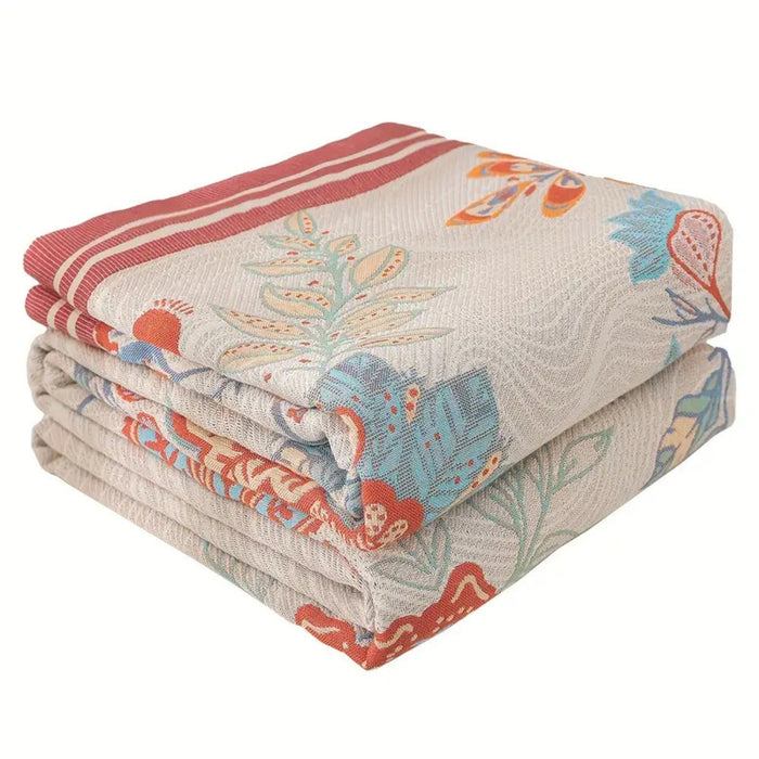 Cosycombe™ Oversized Reversible Floral Jacquard Blanket in 100% Cotton
