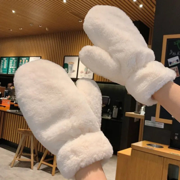 Cosycombe™ Fluffy Plush Mittens with Thick Lining for Cold Days