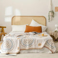 Cosycombe™ Boho Mandala Cotton Throw – Multi-Purpose Decorative Blanket