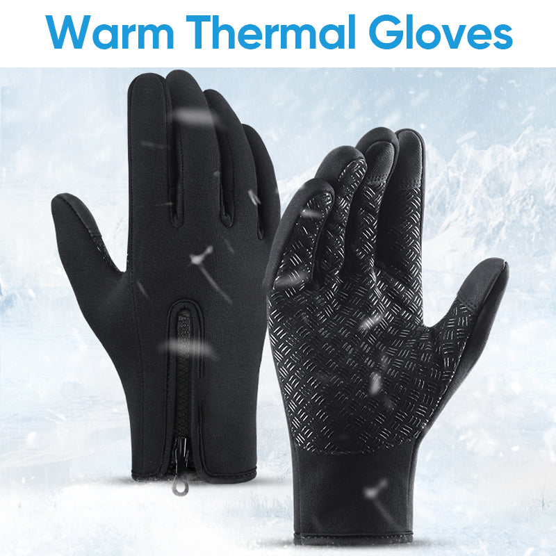 Cosycombe™ Warm Thermal Gloves with 3 Touchscreen Fingers and Zip Fit