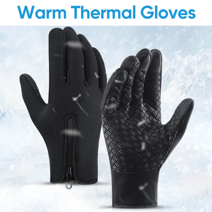 Cosycombe™ Warm Thermal Gloves with 3 Touchscreen Fingers and Zip Fit