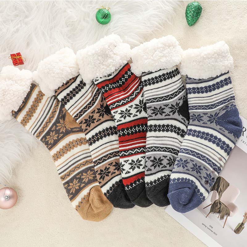 Cosycombe™ Ultra-Thick Snowflake Slipper Socks with Silicone Grips