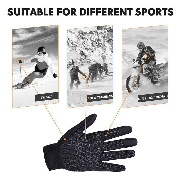 Cosycombe™ Warm Thermal Gloves with 3 Touchscreen Fingers and Zip Fit