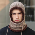 Cosycombe™ Fleece-Lined Knit Balaclava Hat with Built-In Scarf