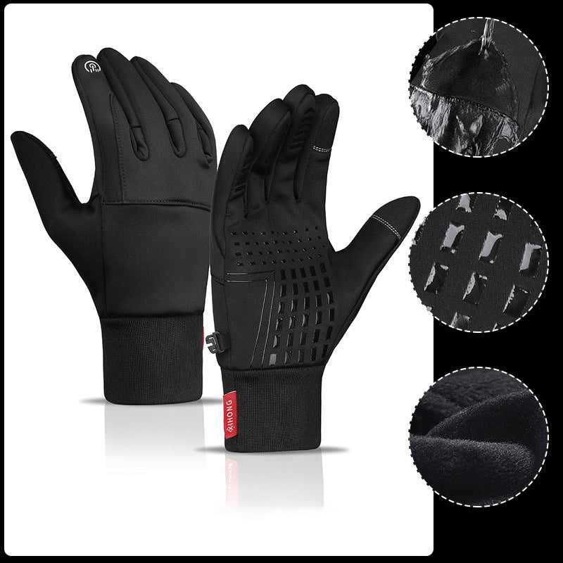 Cosycombe™ Water-Repellent Thermal Gloves with Fleece Lining and Grip