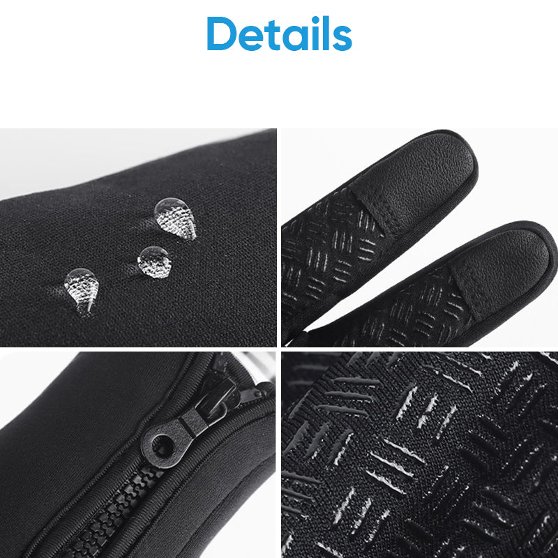 Cosycombe™ Warm Thermal Gloves with 3 Touchscreen Fingers and Zip Fit