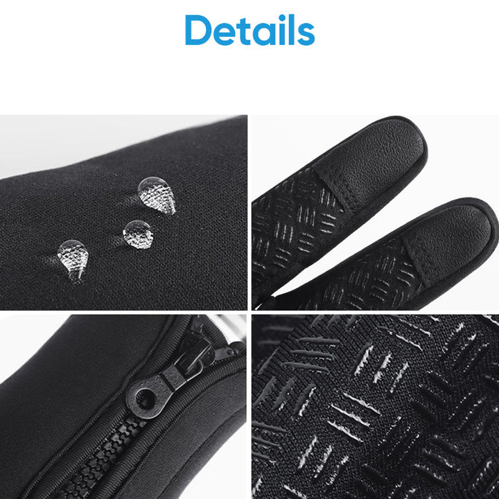 Cosycombe™ Warm Thermal Gloves with 3 Touchscreen Fingers and Zip Fit