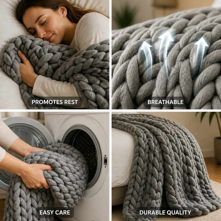 Cosycombe™ Evenly Weighted Breathable Blanket in Soft Faux Cashmere