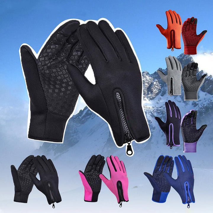 Cosycombe™ Warm Thermal Gloves with 3 Touchscreen Fingers and Zip Fit