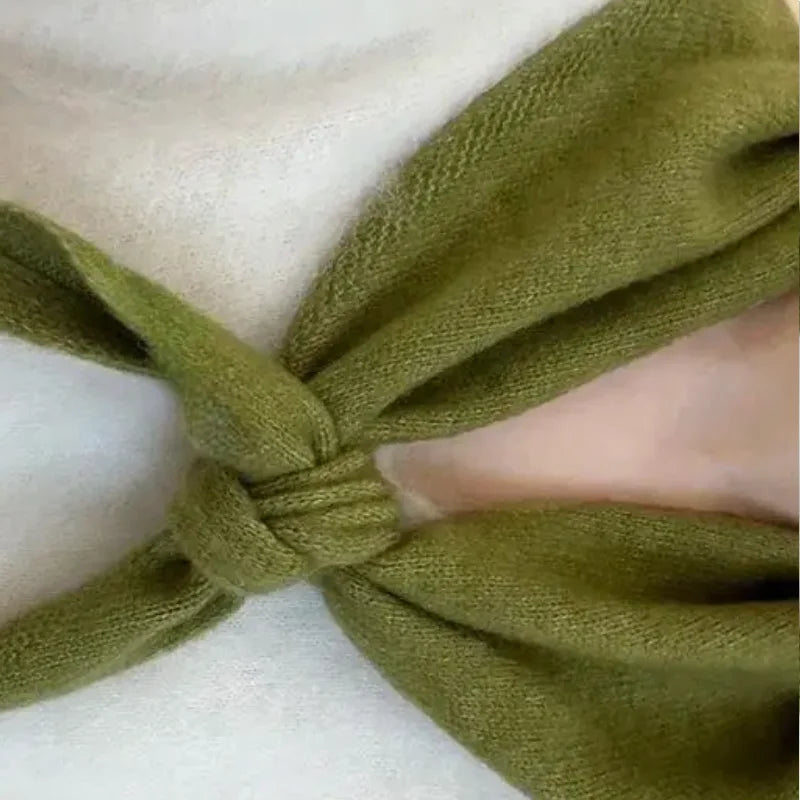 Cosycombe™ Korean-Style Triangle Knitted Scarf – Soft Winter Wrap for Women