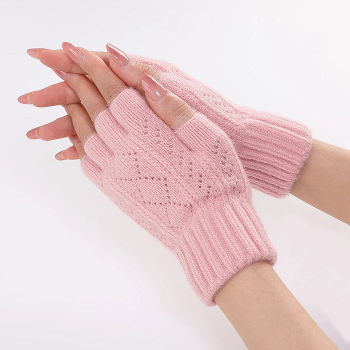 Cosycombe™ Soft Knit Fingerless Gloves with Snug Ribbed Cuffs