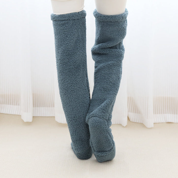 Cosycombe™ Fluffy Knee-High Leg Warmer Socks with Open-Toe Design
