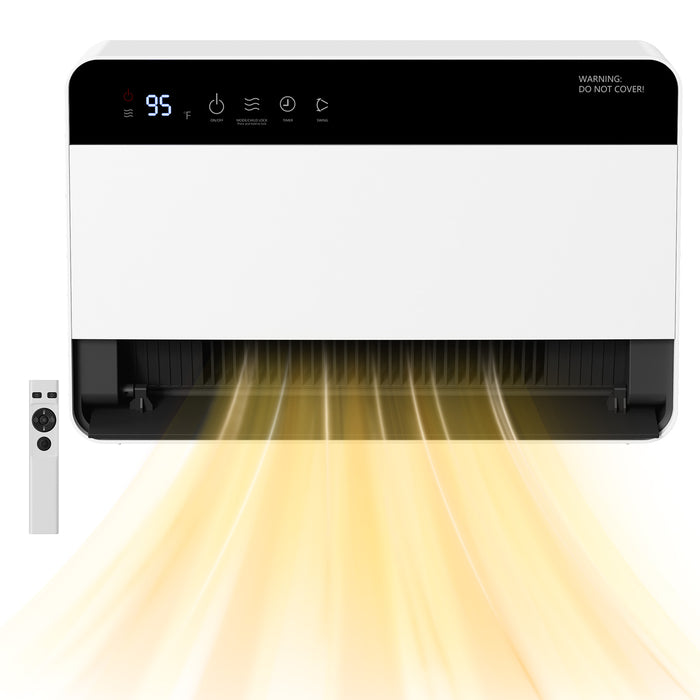 Cosycombe Wall-Mounted Heater 1500W with Remote and 15-Hour Timer