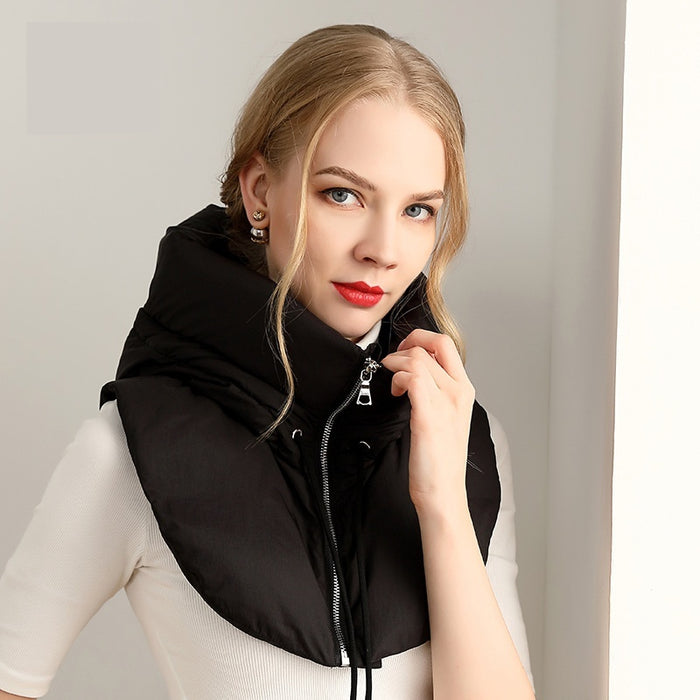Cosycombe Quilted Down Hood with Built In Neck Warmer