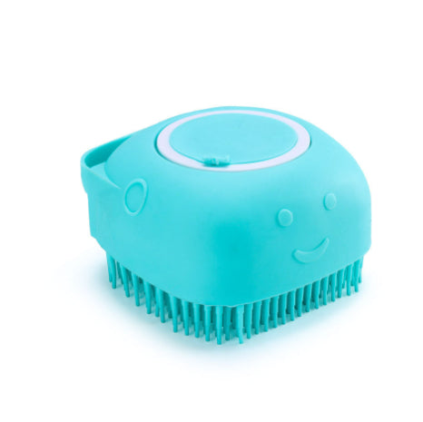 Silicone pet bath brush with shampoo