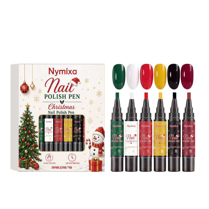 Cosycombe Christmas Nail Art Pens, 6 Festive Colours