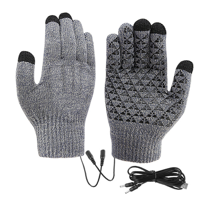 Cosycombe USB Heated Knitted Gloves with Touchscreen Fingertips