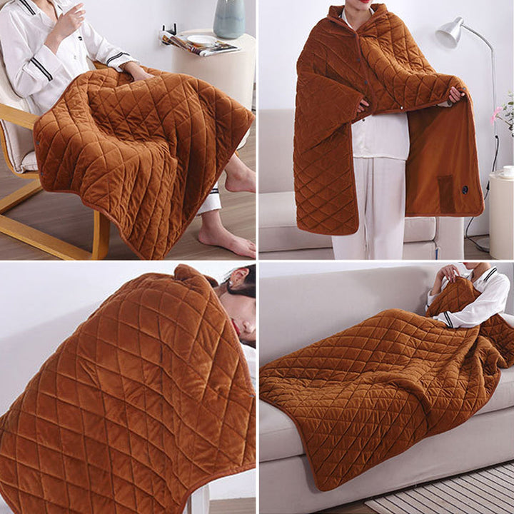 Cosycombe™ Portable USB Heated Blanket with Power Bank Pocket