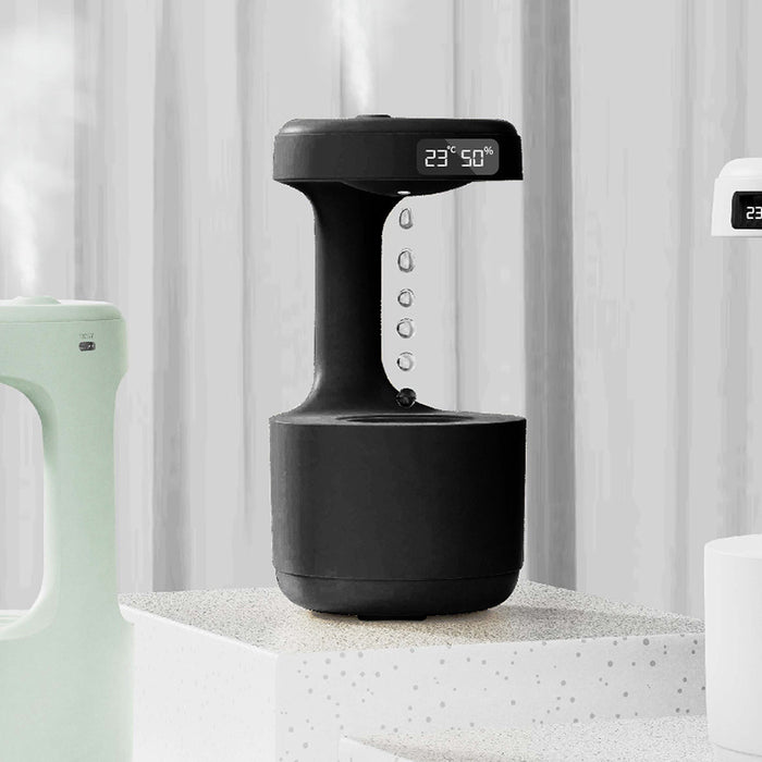 Cosycombe Anti-gravity humidifier with clock display and ambient light