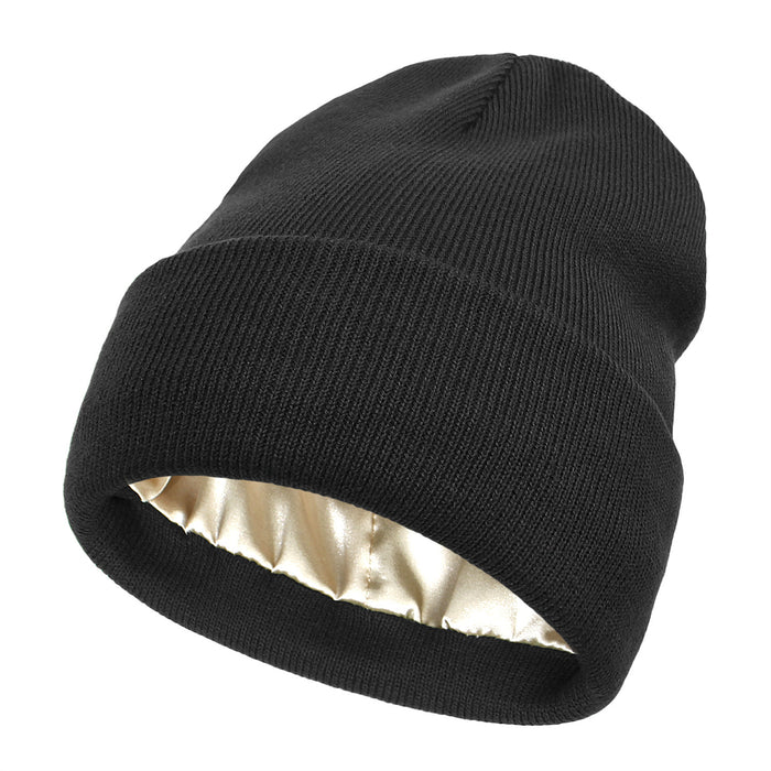 Cosycombe Satin Lined Cuffed Beanie for Smooth Hair