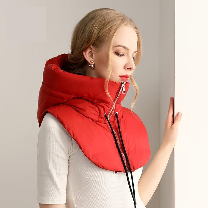 Cosycombe Quilted Down Hood with Built In Neck Warmer