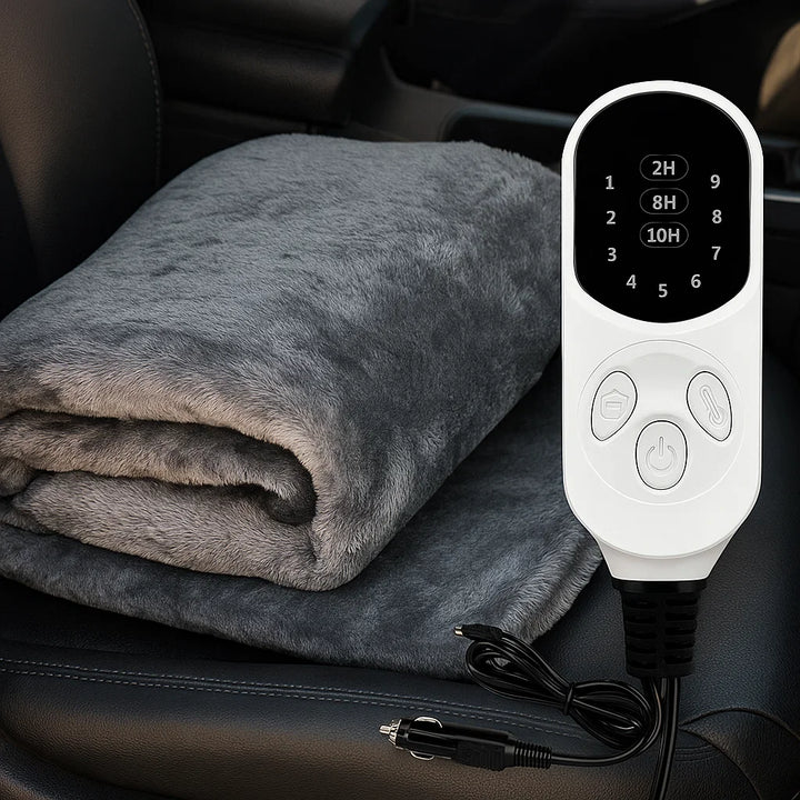 Cosycombe™ 12V Heated Car Blanket with 9 Heat Settings and Timer