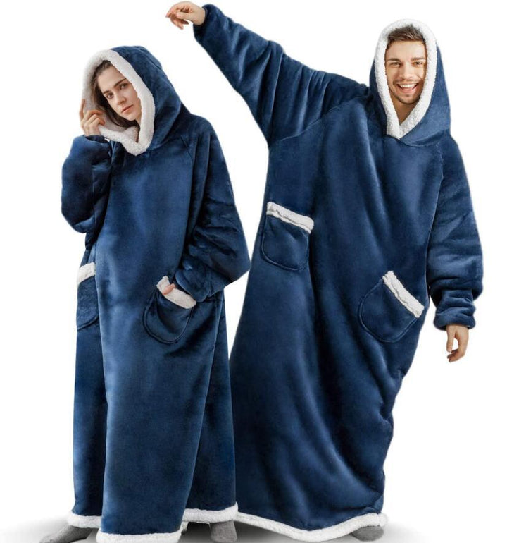 Cosycombe™ Extra-Long Hooded Snuggle Blanket with Sleeves – Unisex