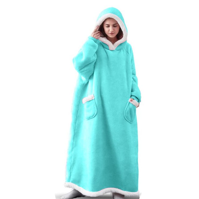 Cosycombe™ Extra-Long Hooded Snuggle Blanket with Sleeves – Unisex